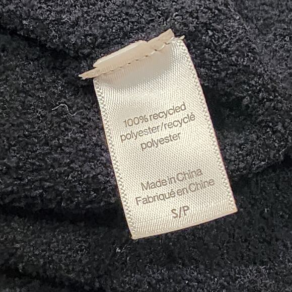 Eberjey Recycled Boucle Hoodie Black Size Small Oversized Could fit a Large - Picture 6 of 7